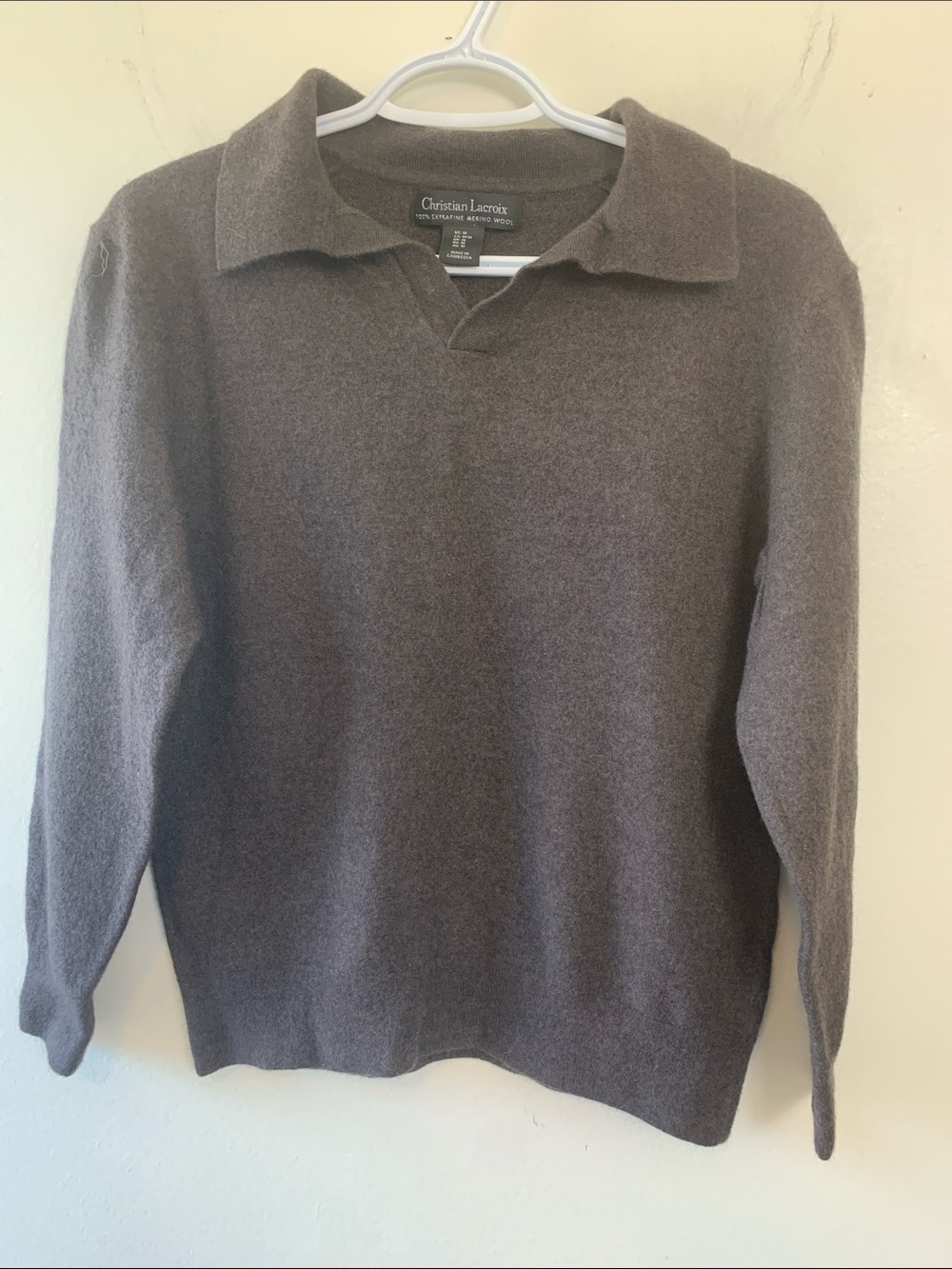 Christian Lacroix Brown Merino Wool Pullover - Picture 3 of 10